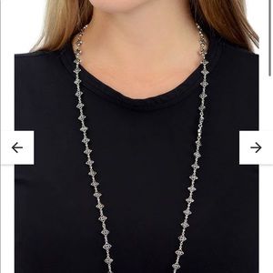 King Baby female MB Cross black cz chain, 26”